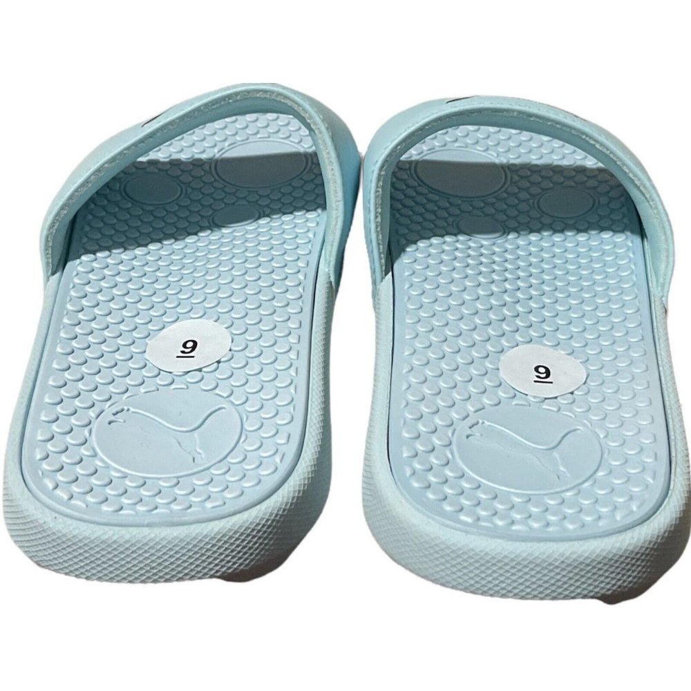 🌹Women’s Slides Size 9 PUMA Cool Cat Style: 371016 17 Blue Glow Silver - Picture 3 of 11